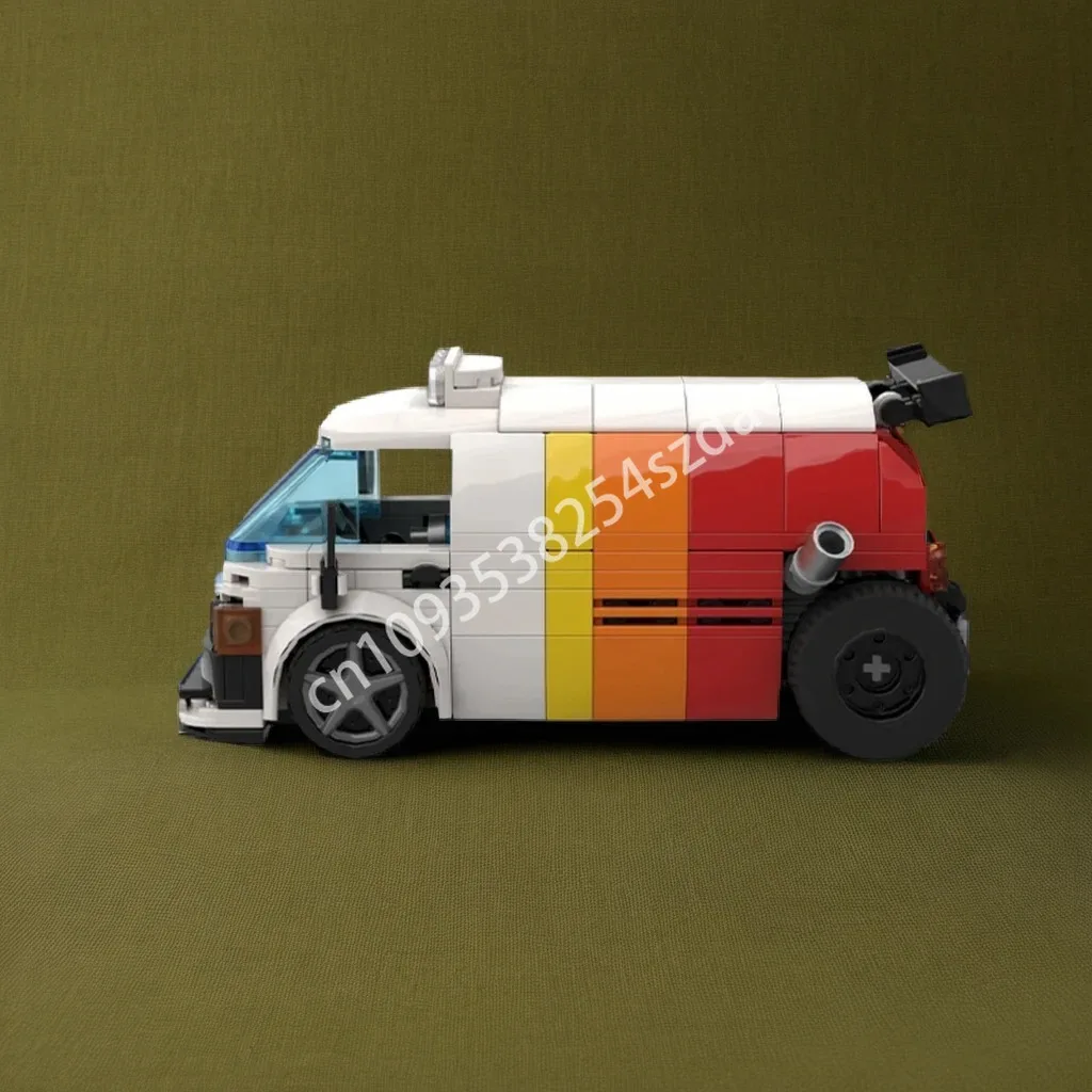 350 قطعة MOC 1982 Toyotaes HiAce مخصص "كارمين" مدينة أبطال سوبر سيارة اللبنات عيد ميلاد DIY بها بنفسك الكبار عيد الميلاد لعبة هدية