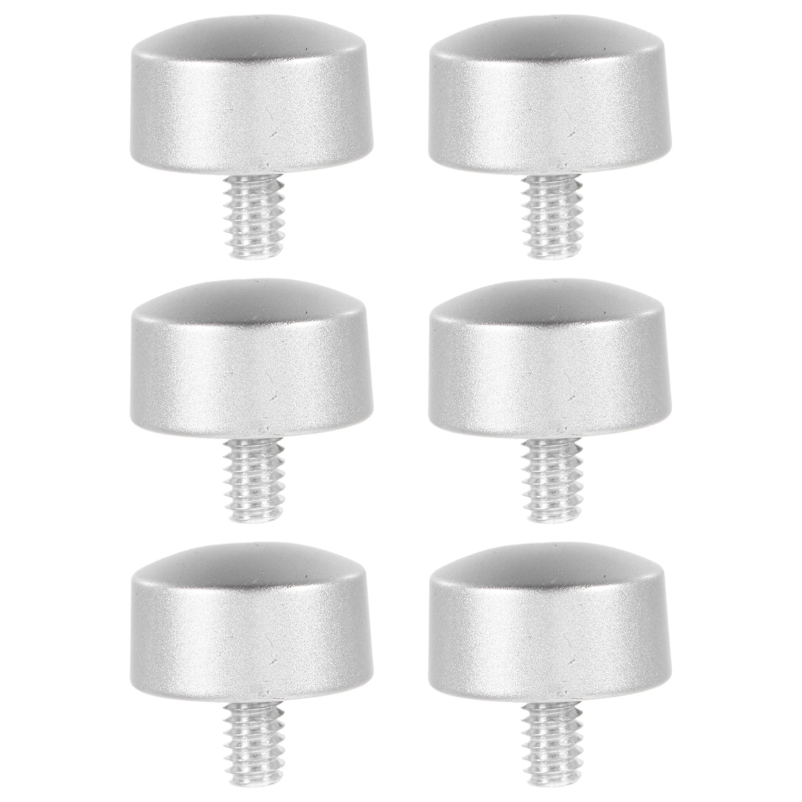 

6 Pcs Curtain Rod Decorative Head Pole Finials Decorate Rail End Stops Metal Accessories