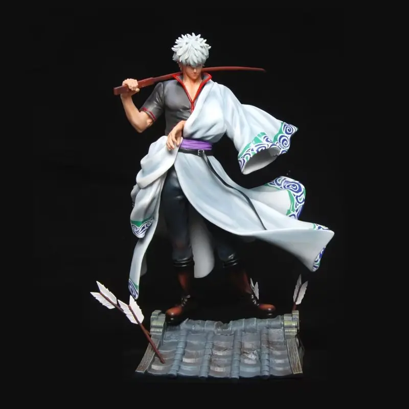 

Damowan Anime Gintama Sakata Gintoki Figure Limited Edition Gk Pvc Roof Scene Collectible Model Statue Desktop Decoration