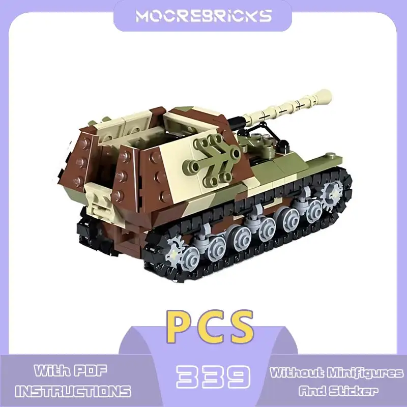 Décennie s de construction de voitures pour enfants, véhicule à chenilles, briques modèles Marder I, jouets d'entraînement AV pratiques, MOC, WW II, infperform