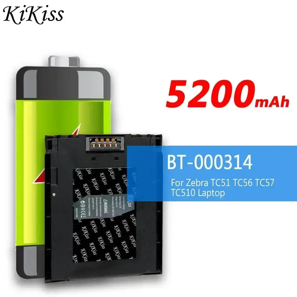 

Аккумулятор для сканера/устройства сбора данных BT-000314 BT-000314-01 TC51 5200 мАч для Zebra TC51 TC510 TC510K TC56 TC51HC