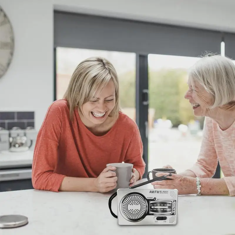 Portable Radio Pocket Mini Compact Transistor Radios Great Reception Earphone Jack Portable Transistor Radio For Walking Camping