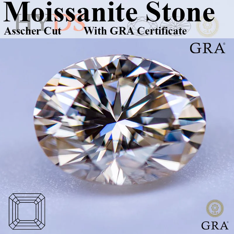 

Moissanite Stone Oval Cut Tea Yellow Color VVS1 Pass Diamond Tester Gemstone Beads for DIY Jewelry Making with GRA Certificate