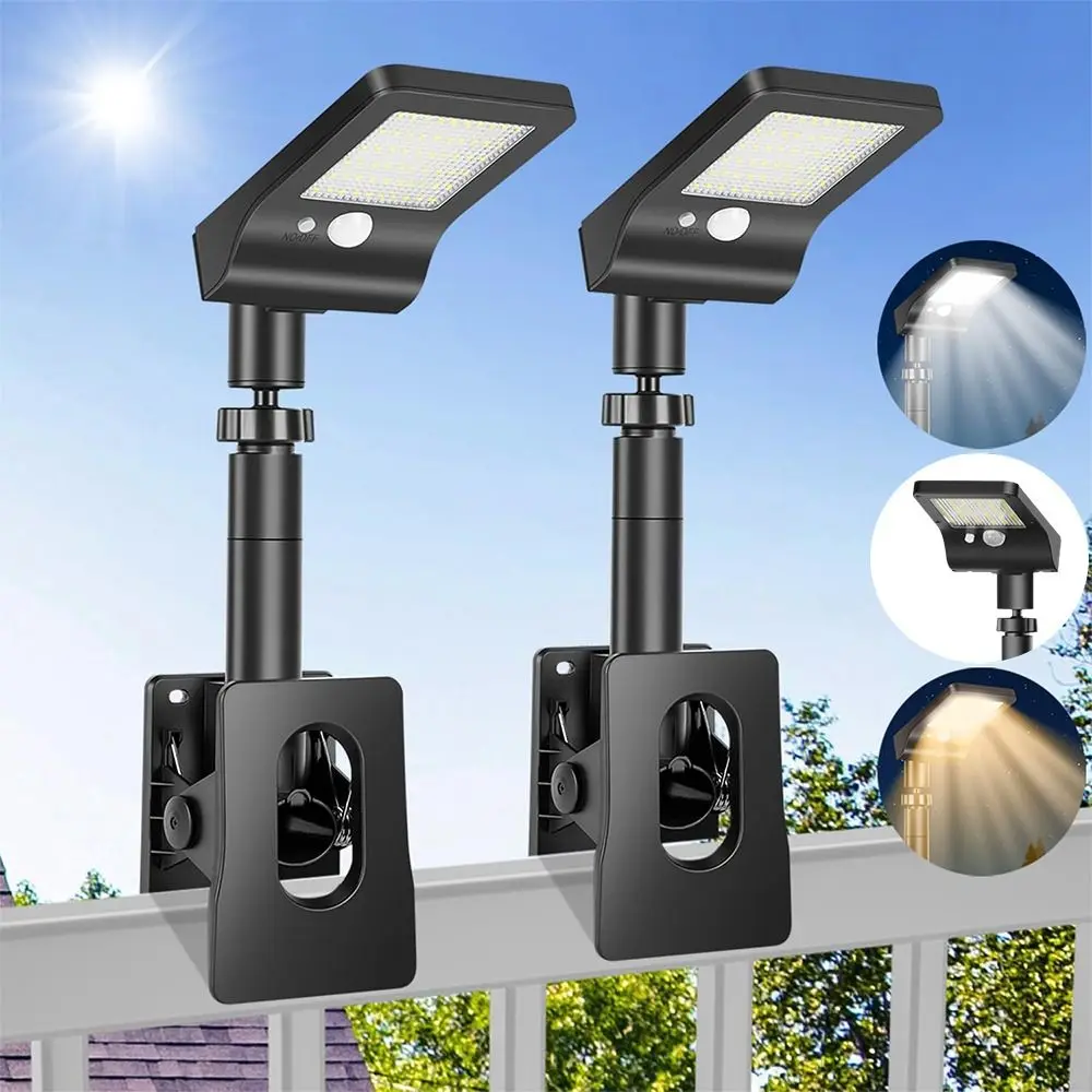 Waterproof Solar Outdoor Lights 60 LED Auto on/Off Garden Lights 4 Modes Vertically Adjustable Induction Lights Outdoor Use