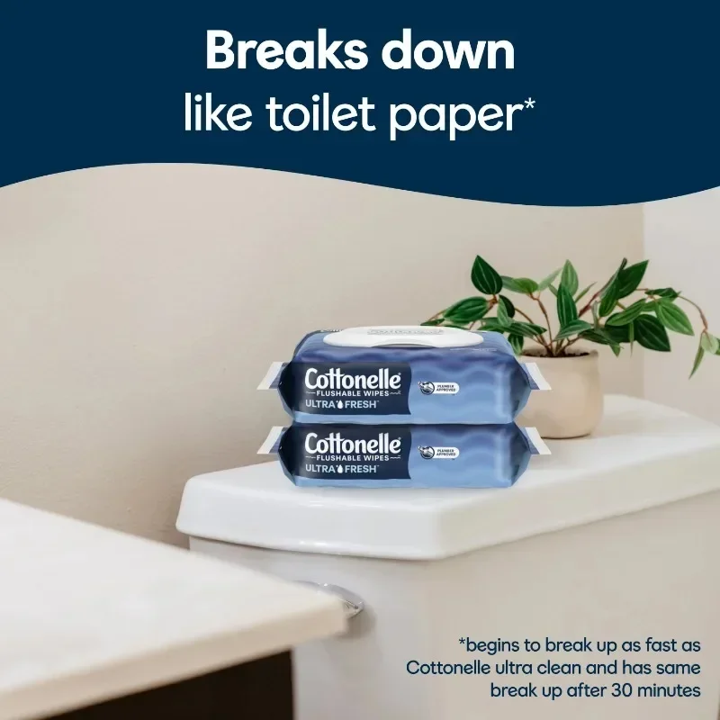 Cottonelle Ultraverse Doorspoelbare Doekjes, 1 Flip-Top Pack