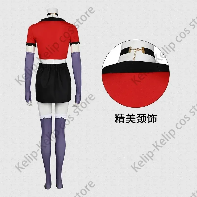 qq28LQVaggie Disfraz de Cosplay Anime Hazbin Traje Fiesta de Halloween Hotel Carnaval Uniforme Disfraces Cos Disfraz Mujer Adulta