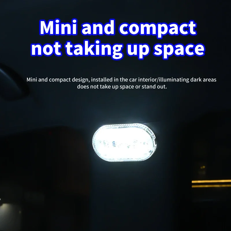 Mini luce interna per auto Touch Luce ambientale Lampada da lettura per tetto automatico Lampada da lettura per soffitto a LED Car Styling Touch Luce notturna Ricarica USB