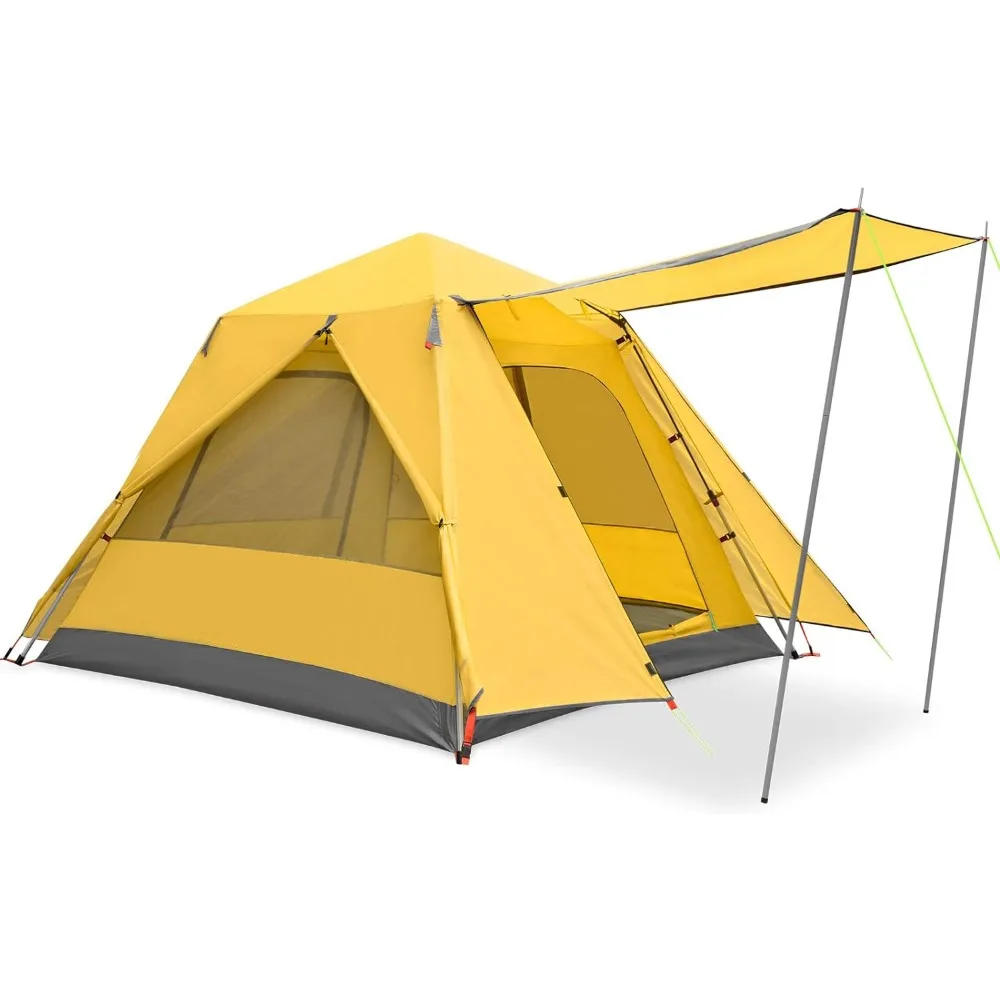 

Camping Tents 3 Person Waterproof Instant Tents 3 People Cabin Tent Easy Setup with Sun Shade Automatic Aluminum Pole