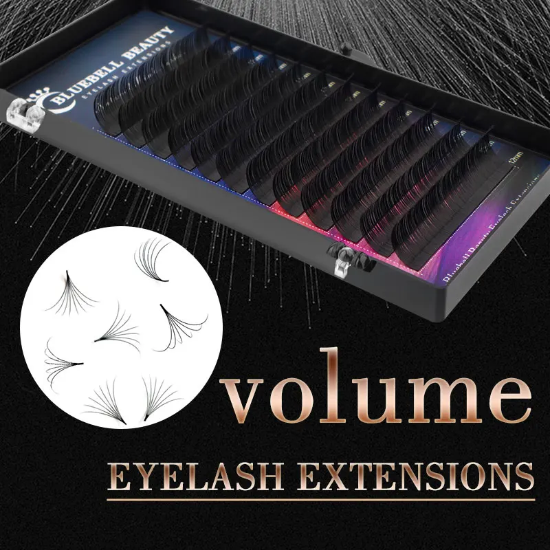 Bluebell Beauty 12Rows All Size Premium Eyelash Extension Individual Eyelashes Cashmere Lash Mink Lash Extension Supplies