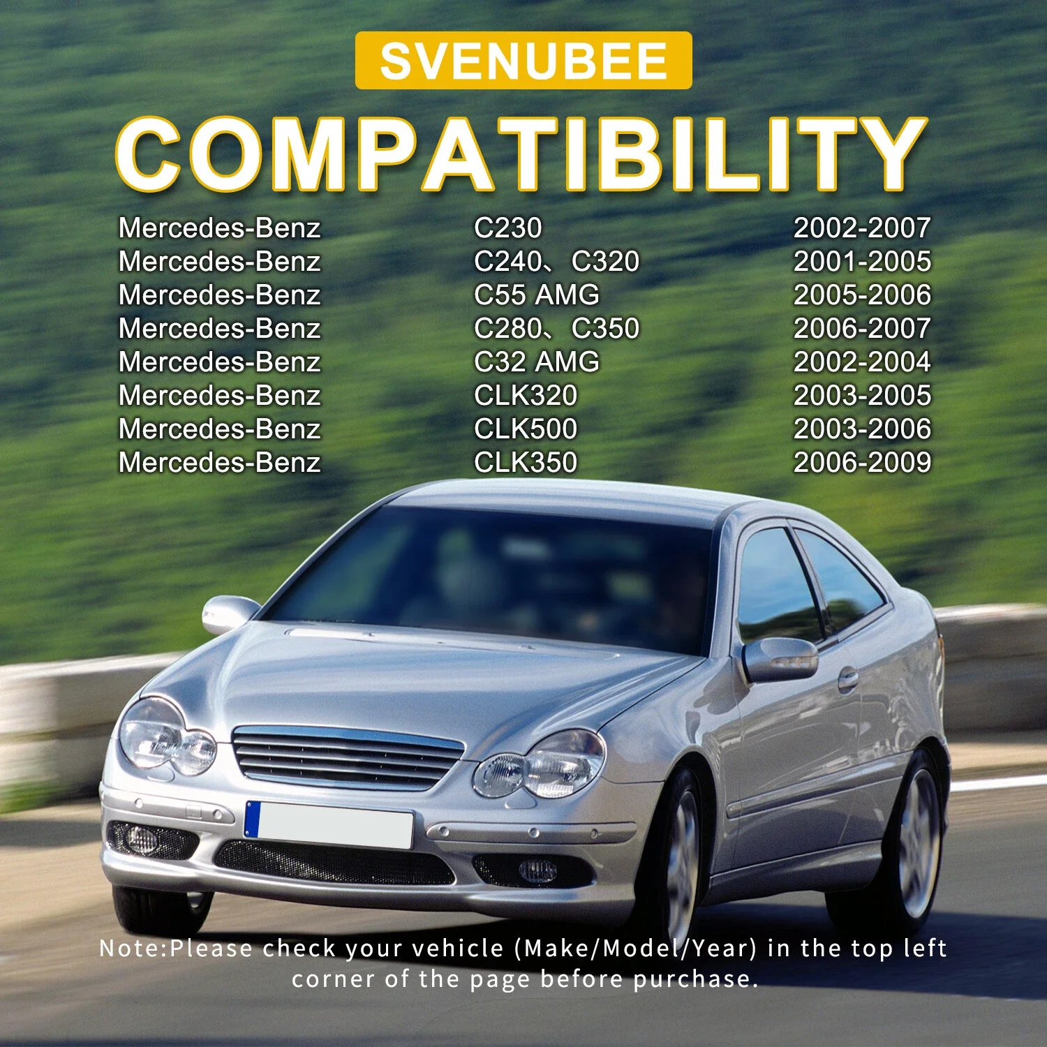 Svenubee Front Upper Lower Control Arm 10pcs Suspension Kit for Mercedes-Benz W203 C230 C320 CLK320 2001 2002 - 2007 2008 2009