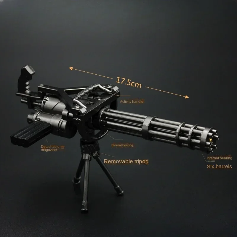 18Cm Rotatable Green Cannon M134 Gatling Machine Gun Alloy Model Toy Ornament Living Room Decoration  Desk Decoration