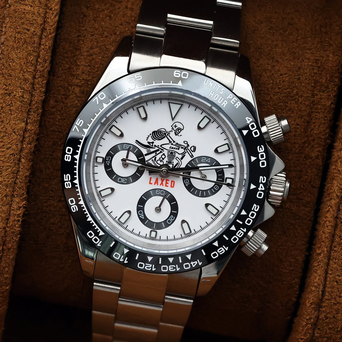 LAXED 40mm VK63 Watch Men's Chronograph Watch Waterproof Sapphire Crystal Luxury Quartz Watch Custom Logo Watches