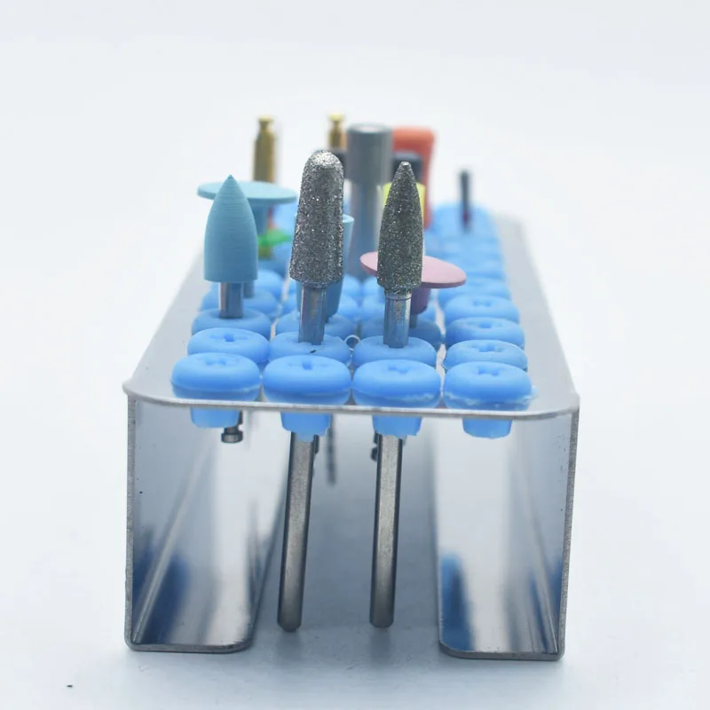 40 Holes Dental Disinfection Endo Files Holder Box Autoclave  Suitable For High And Low Speed Burs Dentist Tool