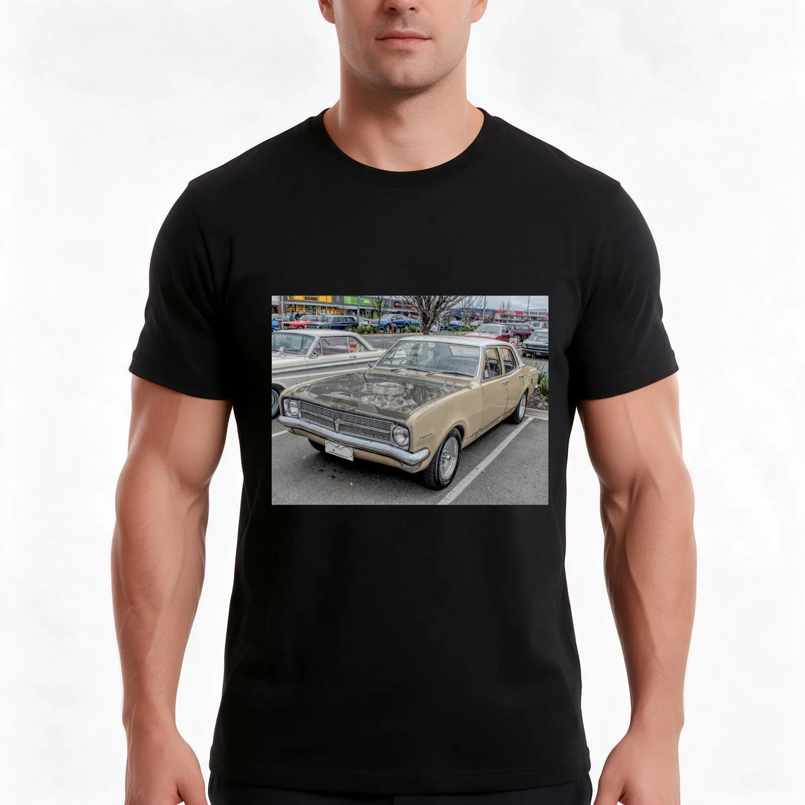Misted bonnet Holden Kingswood HK400 T-Shirt, Summer Casual Cotton Tee, Oversized Streetwear Tops, Vintage Graphic Print
