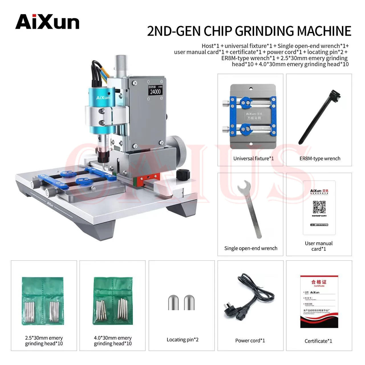 Jcid Aixun-polidor Chip ic para Moagem ic Cpu Nand Grinding Machine Ferramentas de Manutenção de Placa Mãe 2ª Geração