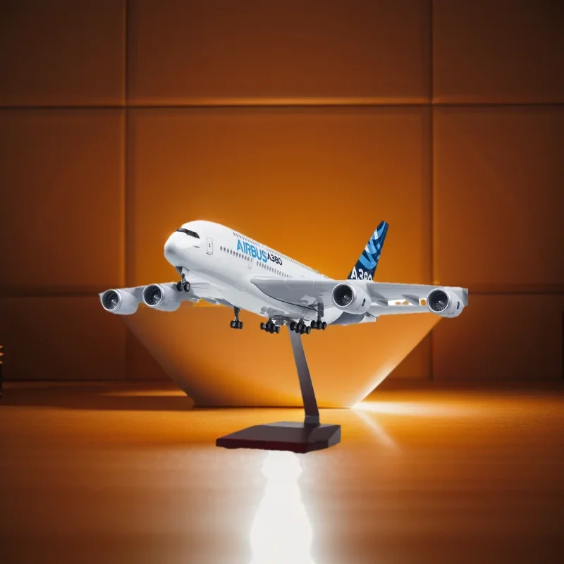 

Дисплей 46 см масштаб 1/160 A380 прототип авиакомпании модель самолета со светодиодной подсветкой и шасси литой смолы самолет для спальни