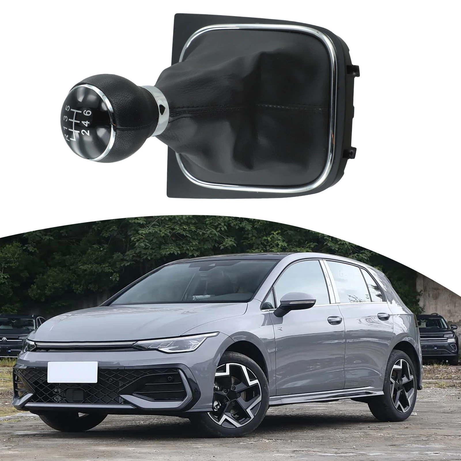 1PC 5/6 Speed Car Gear Shift Lever Cover Shift  Jacket Shift Handle Ball Head For Golf For Jetta Automobile Interior Accessories