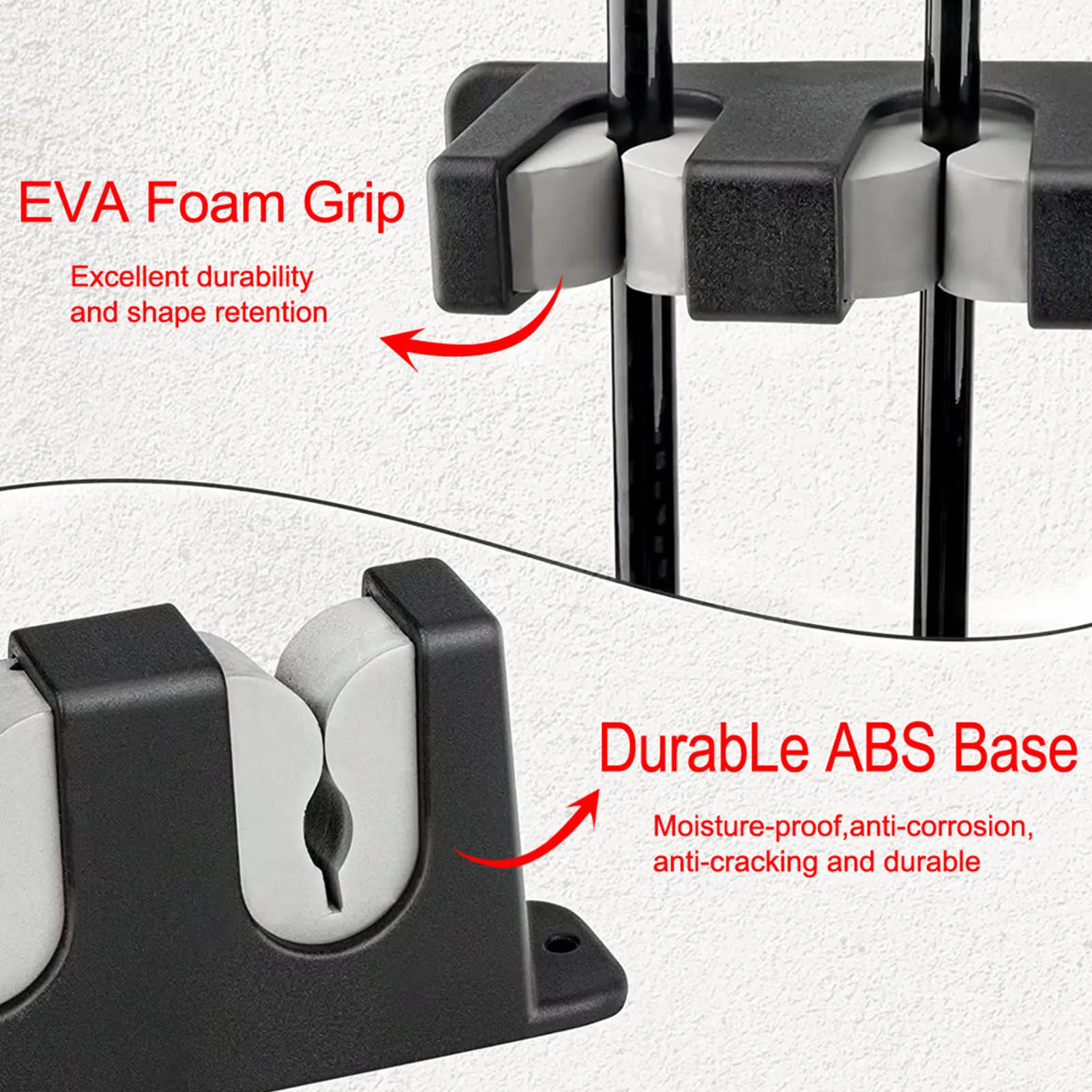 Vertical Fishing Rod Holder 6 Pieces EVA Foams Rod Rack For Living Room Boat Garage Mount Racks Rods Reels Fishing Accessories