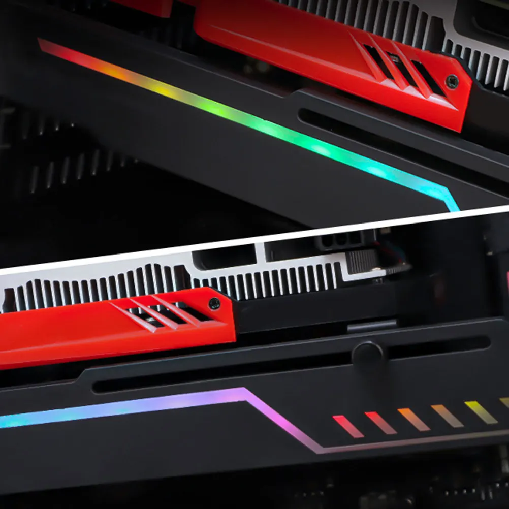 

Регулируемый кронштейн для поддержки видеокарты, держатель для видеокарты, ARGB-подсветка, инструмент для крепления к корпусу компьютера, подставка для видеокарты, аксессуары для компьютерного оборудования