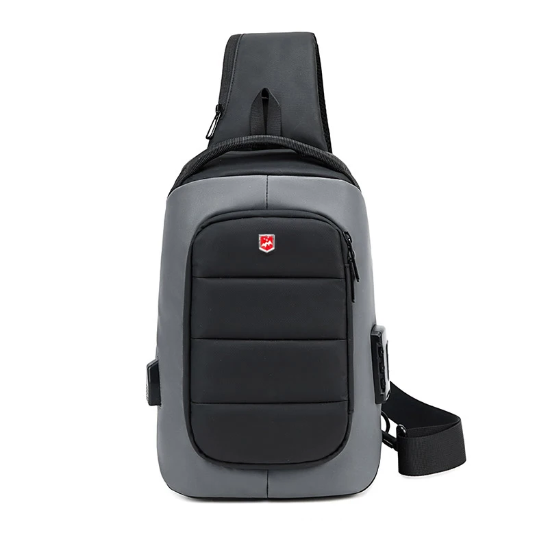 

Новинка 2024 года, мужская сумка через плечо, многофункциональная противоугонная водонепроницаемая мужская сумка через плечо, повседневная нагрудная сумка для коротких поездок, зарядка через USB