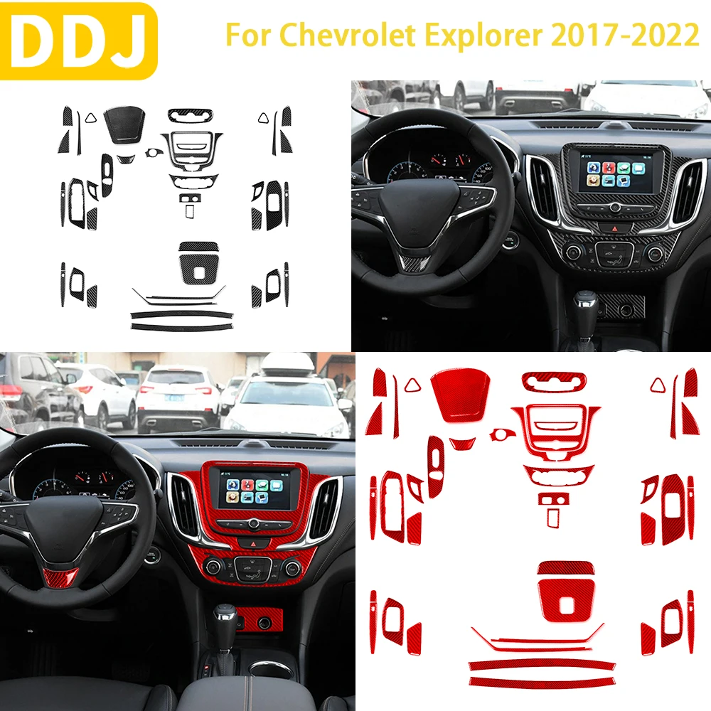 

For Chevrolet Explorer 2017 2018 2019 2020 2021 2022 Accessories Carbon Fiber Car Interior Full Protection Trim Sticker Styling