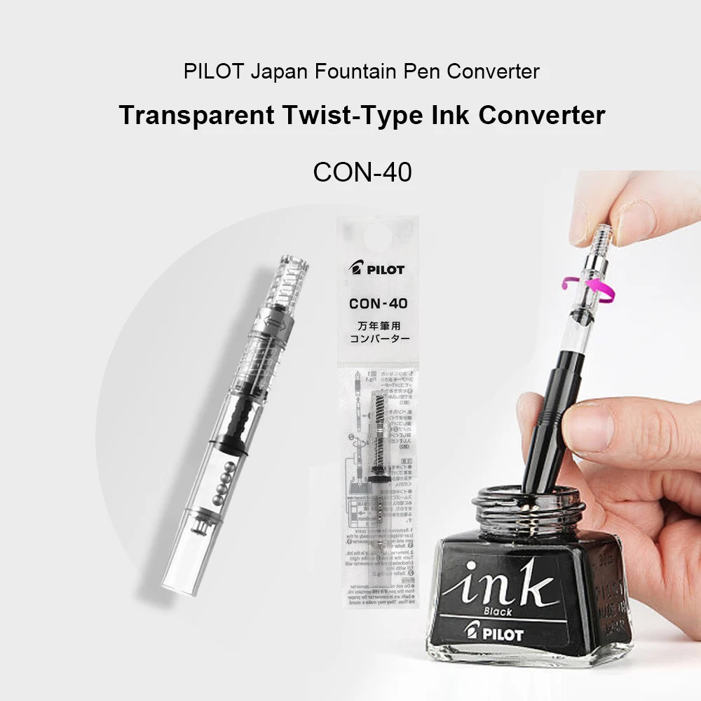 PILOT Kakuno Fountain Pen Madoromi Dream Series Interchangeable Ink Cartridge Beginner-Friendly  CON-40 Converter Cleaning