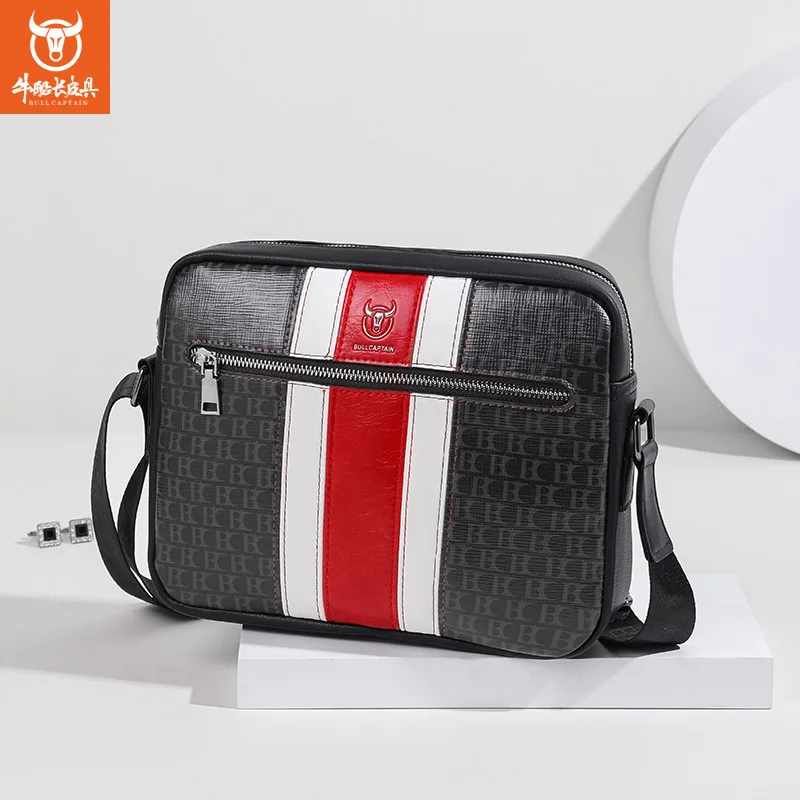 Men's single-shoulder crossbody soft silicone leather horizontal photo camera, large-capacity 10-inch tablet computer ipad bag