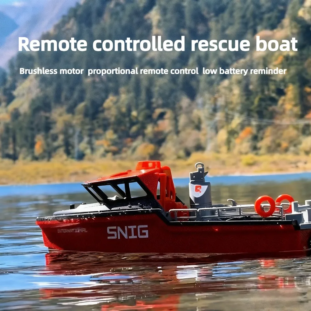 1/32 RC السفن 32 سنتيمتر فرش السيارات الإنقاذ التحكم عن بعد TugBoat متعدد الاتجاهات التحكم RC Schiffe نموذج RTR سفينة لعبة الصبي هدية