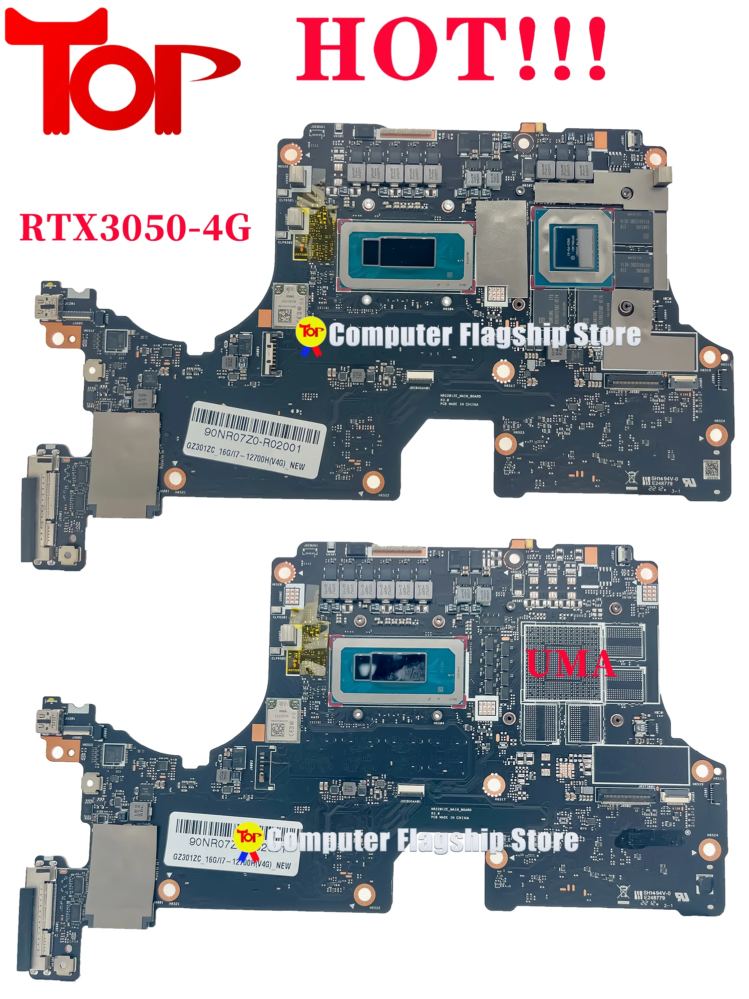 Imagem -04 - Kefu-placa-mãe do Portátil para Asus Rog Flow Z13 Gz301ze Gz301z Nr2201ze I712700h I9-12900h Rtx3050 Uma Mainboard