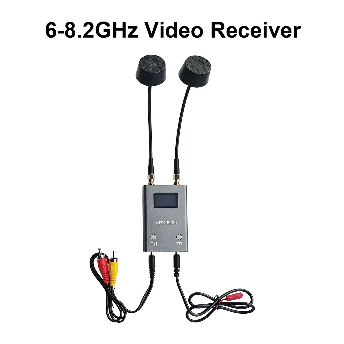 8.2GHz VRX 6~8.2GHz video receiver supports automatic multi-bandscanning and features an OLED display