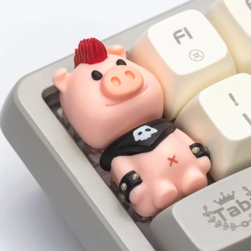 Origineel ontwerp Gepersonaliseerde Keycaps Beast Party Resin Art gk61 iPad-toetsenbord Giovanniudia Seng Vara Outemu Stil Grijs Sa Keycaps Key Caps