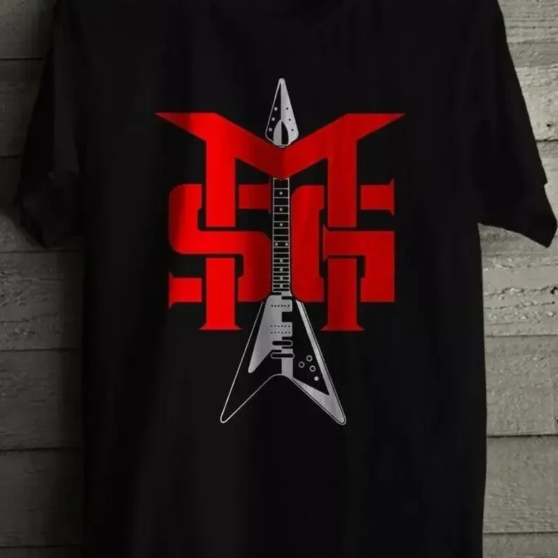 Camiseta de algodón de tamaño completo del grupo Michael Schenker