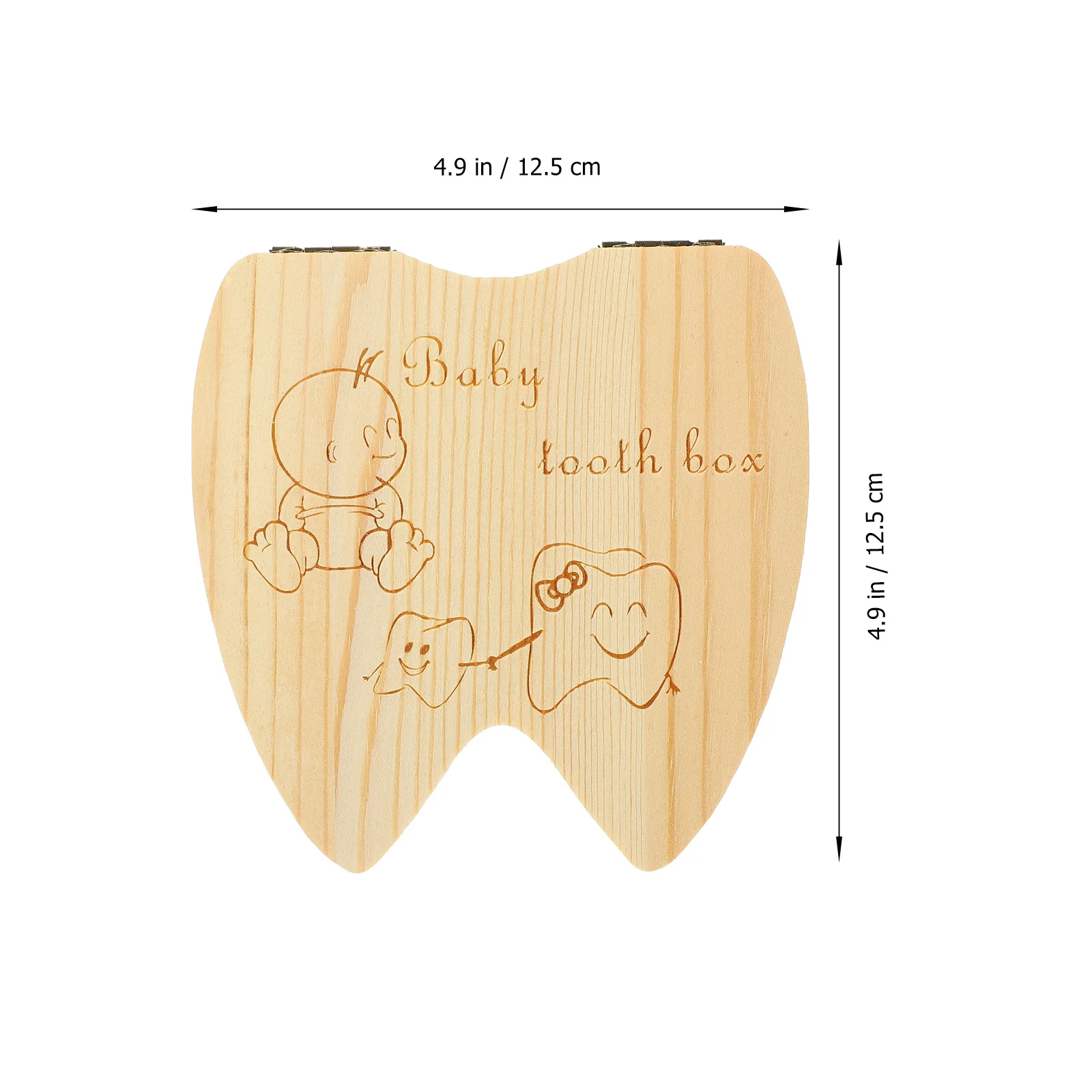 1Pcs Baby Teeth Storage Box Wooden Tooth Fairy Holder Kids Tooth Organizer First Lost Teeth Keepsake Wooden Holder
