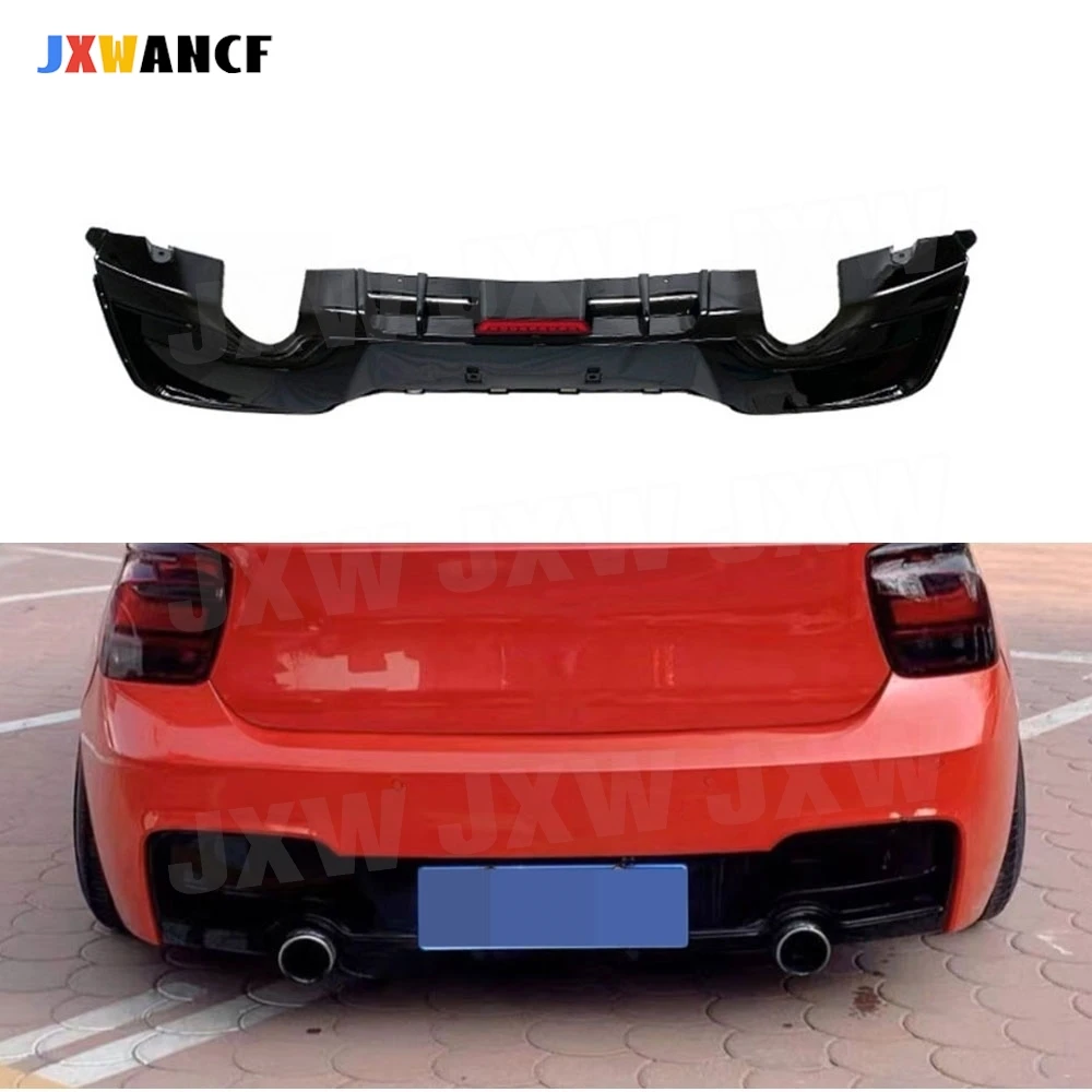 

JXWANCF for BMW 1 Serise F20 M Sport 2012-2014 ABS Material Rear Bumper Lip Diffuser With LED M Stlye Rear Lip Spoiler Car