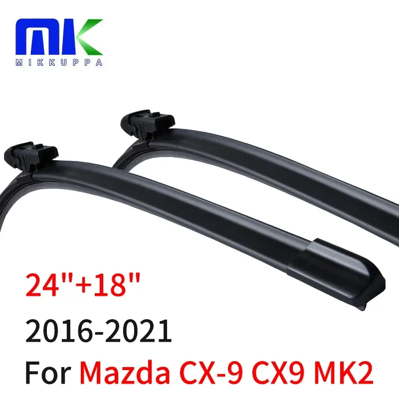 

Front Wiper Blade For Mazda CX-9 CX9 MK2 2016 2017 2018 2019 2020 2021Windshield Windscreen Rear Window 24"+18"