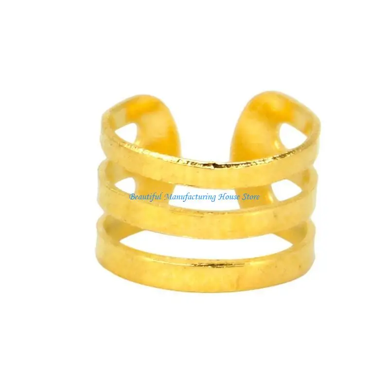 

E56A Metal Hair Cuffs DreadlocksCrochet Hook Hair Tube Bead Hair Coils Ring