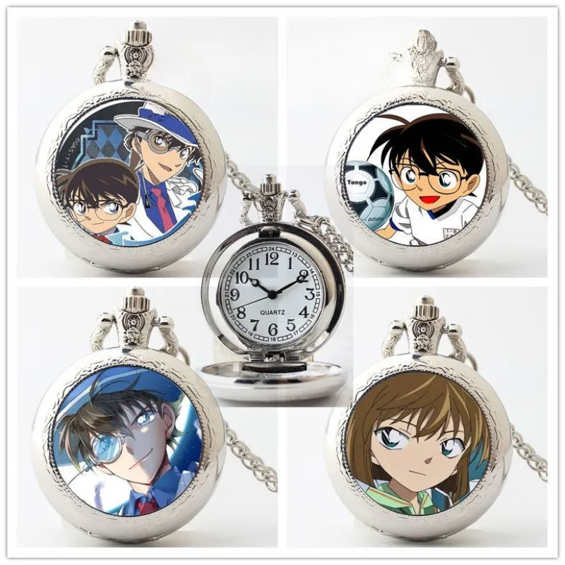 コナン探偵懐中時計,ネックレスペンダント,子供用アクセサリー,男性と女性,学生,ティーンエイジャー,ギフト