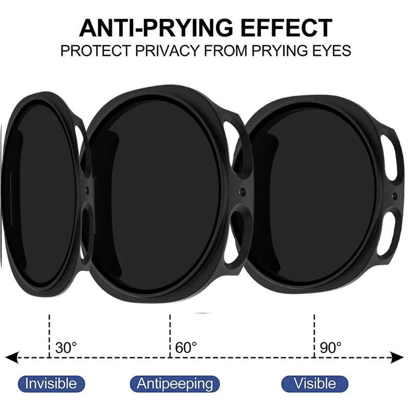 PC Case+anti Peeping Tempered Film Suitable for Samsung Galaxy Watch 8/8 Classic 40mm 44mm 46mm