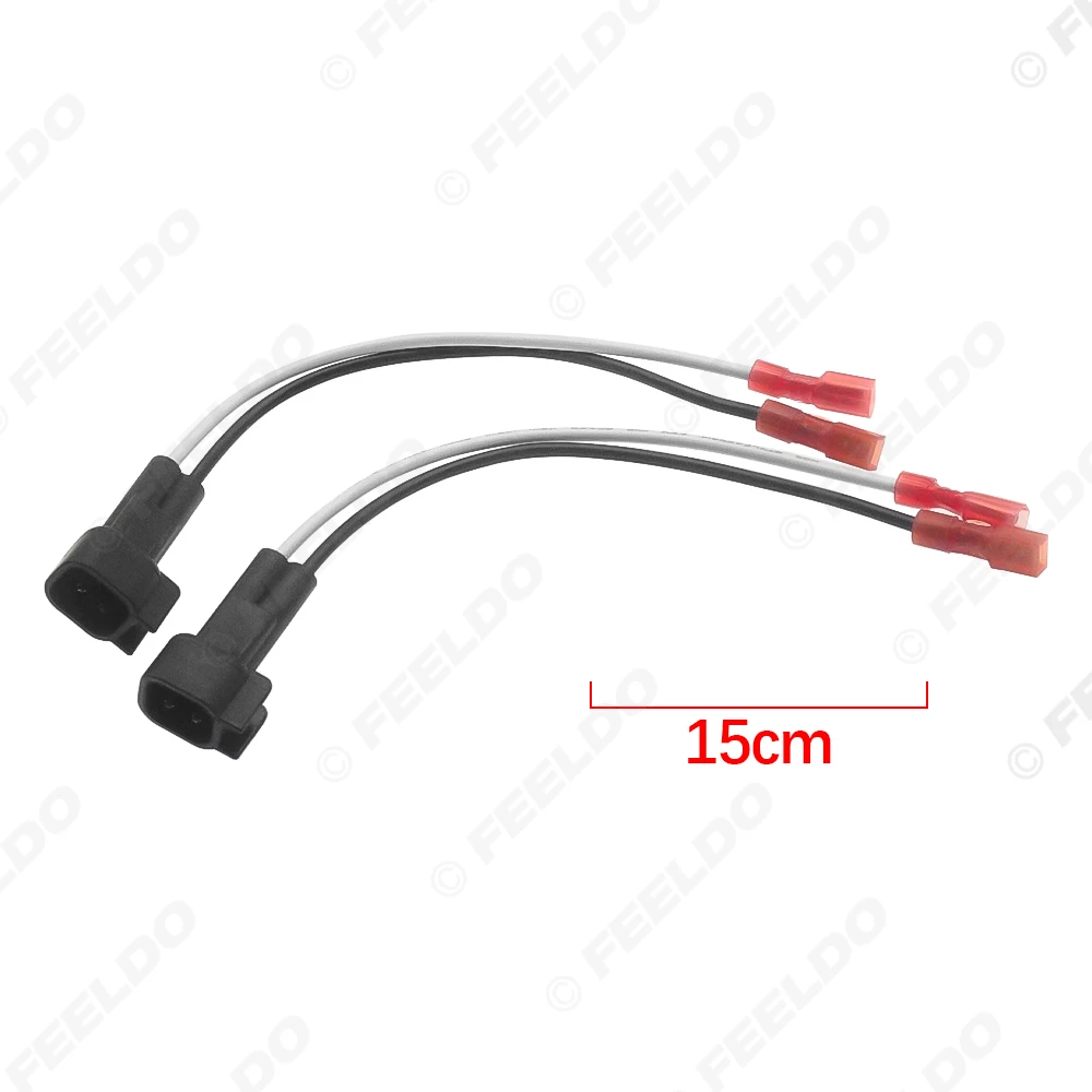 FEELDO Car 2Pin Stereo Speaker Wire Harness Adaptors For Ford Auto Speaker Replacement Connection Wiring Plug Cables