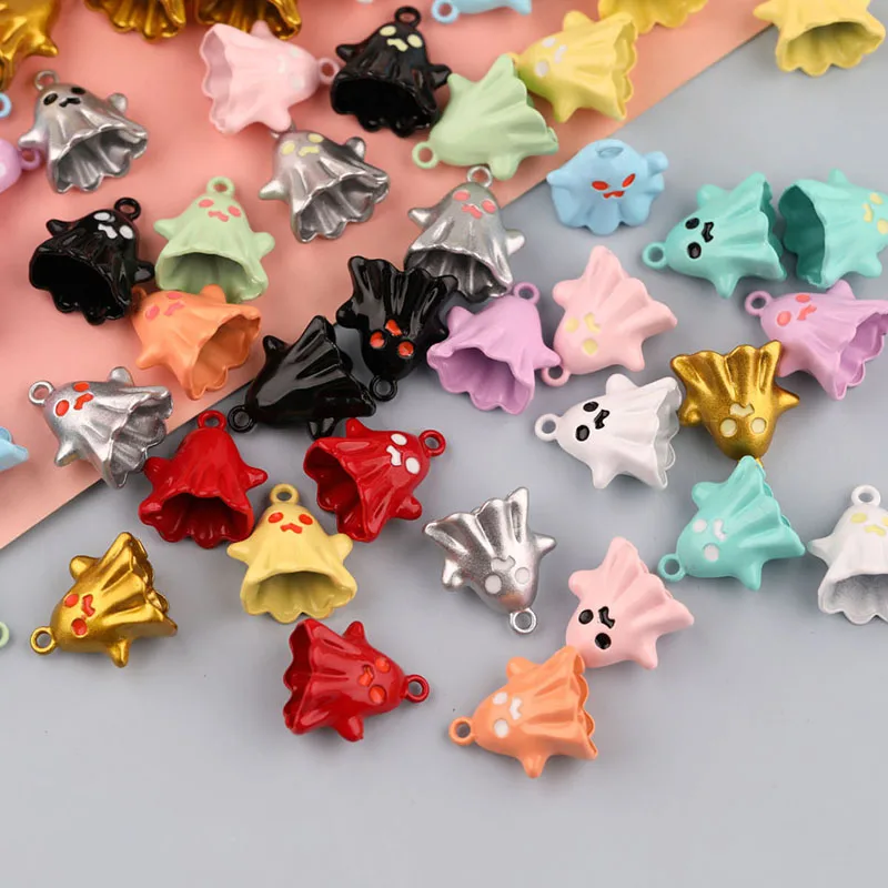 

20 шт. красочные подвески-призраки на Хэллоуин для изготовления ювелирных изделий своими руками, ожерелье ручной работы, браслет, аксессуары, принадлежности для рукоделия