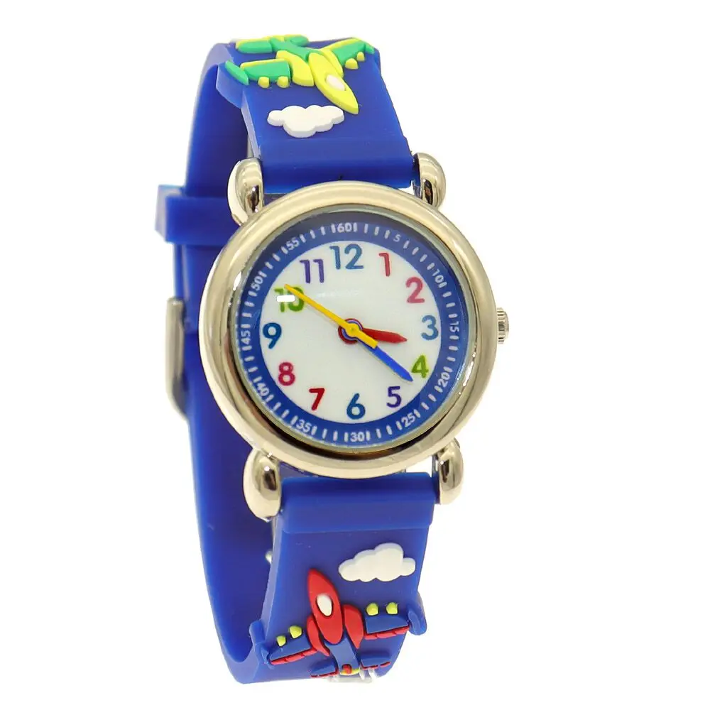 Nueva moda colorida correa de combate de dibujos animados estudiante reloj de cuarzo reloj electrónico hombres reloj de pulsera regalo