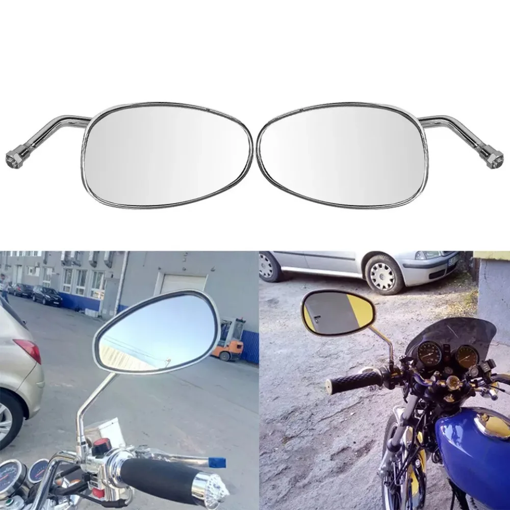 1 คู่สําหรับ Honda Shadow Spirit 750 1100 VTX1300 VTX1800 Chrome กระจกรถจักรยานยนต์