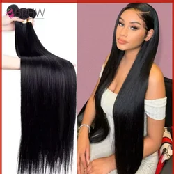 12A Straight Human Hair Bundles 30 inch Raw Hair Bundles Long Thick Natural Bundles Cheap Brazilian Hair Weave Extensions 100g