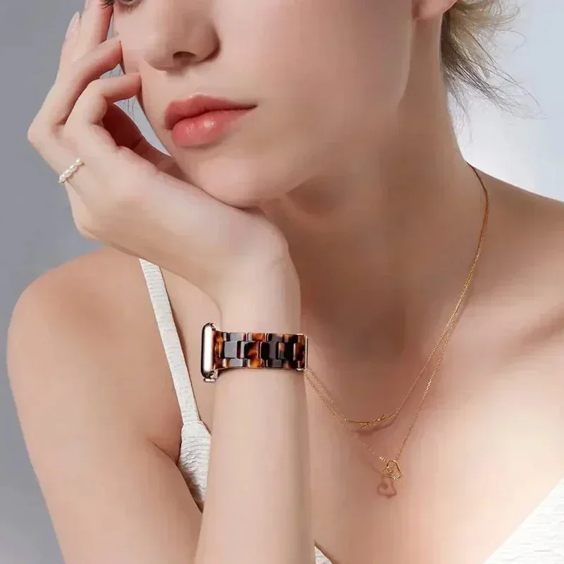 Ремешок из смолы для Apple Watch 42 мм, 46 мм, 41 мм, 49 мм, ультра-браслет для iwatch series 10 9 8 7 6 5 4 3 SE 44 мм 40 мм 45 мм