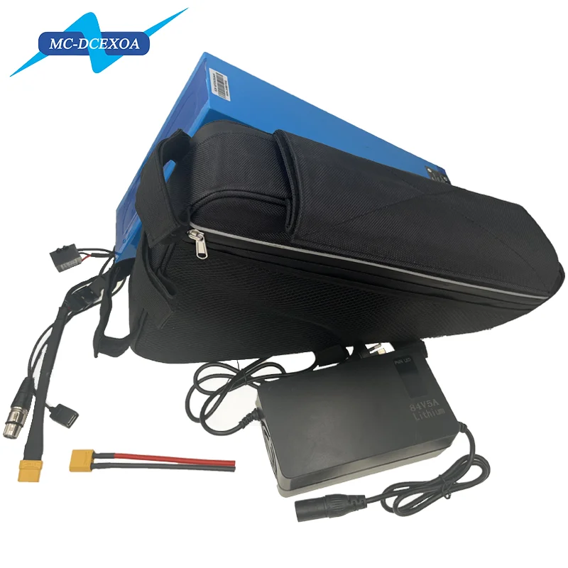 72V battery 48V 52V 40AH electric bicycle bag 1000W 60v 20AH 21700 triangular large capacity 2000W 18650 battery