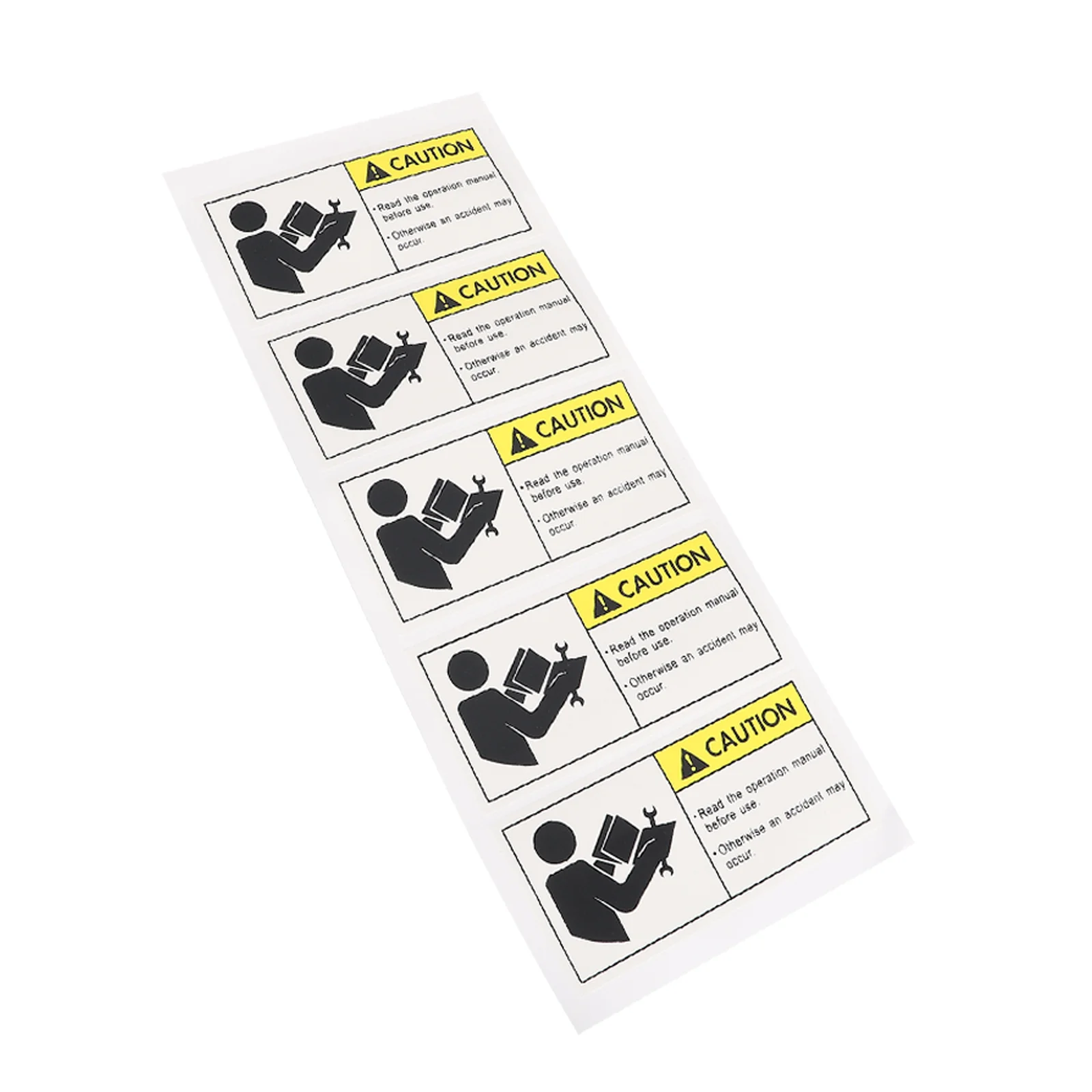5Pcs Safety Warning Sign Sticker Reliable Caution Reading Instruction Warning Decal for Equipment Community Center Office