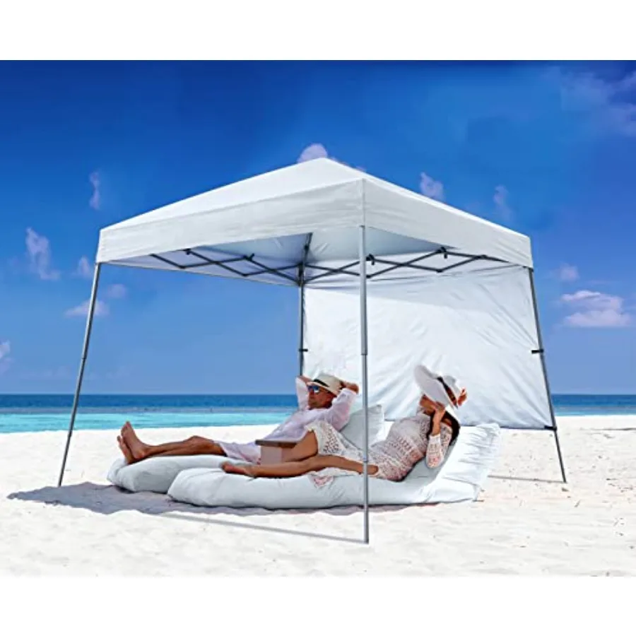 

Палатка-шатер Pop Up Canopy - пляжный шатер с наклонными ножками для кемпинга на открытом воздухе, с сумкой для переноски, размер основания 10 x 10 футов / верхняя часть 8 x 8 футов