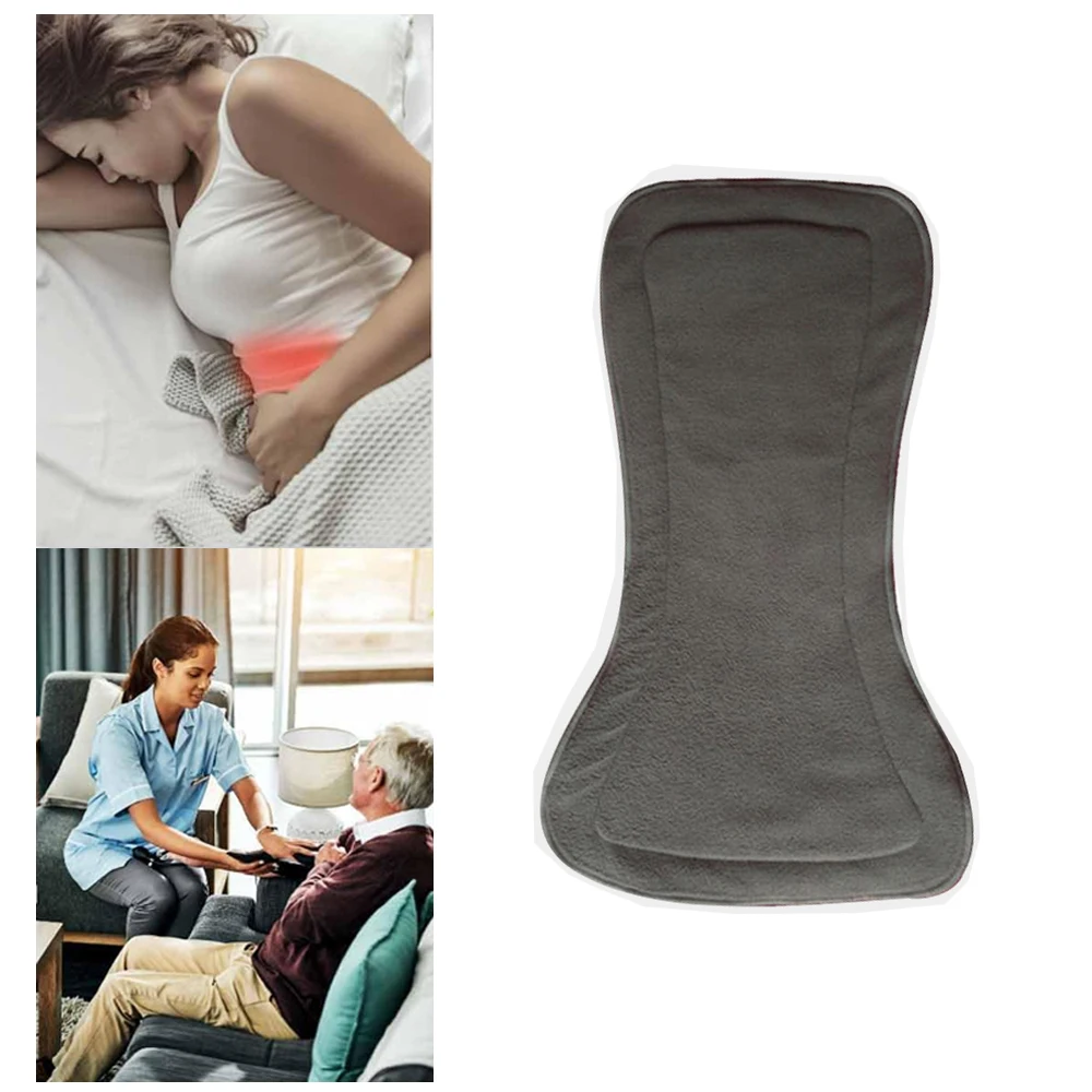 1Pc Adult Diaper Washable 4 Layers Bamboo Charcoal Cloth Nappy Liner Super Absorbent Incontinence Adult Diaper Insert Pad Cover
