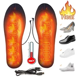 USB Heated Shoe Insoles Electric Foot Warming Pad Feet Warmer Sock Pad Mat Winter Outdoor Sports Heating Insole Winter Warm
