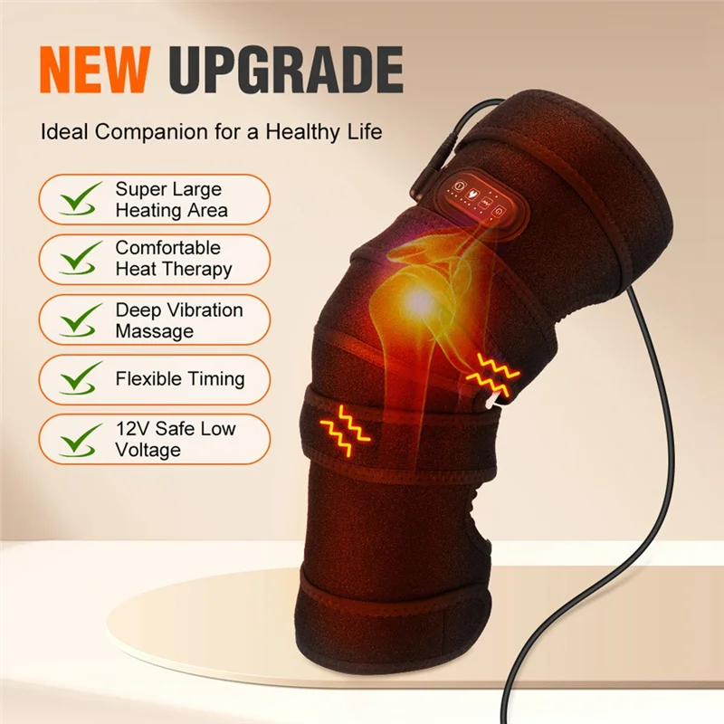 TAIGH-verwarmde massagekniebeschermers met 4-motoren Verwarming Verlengde verwarming Verwarmde kniemassager